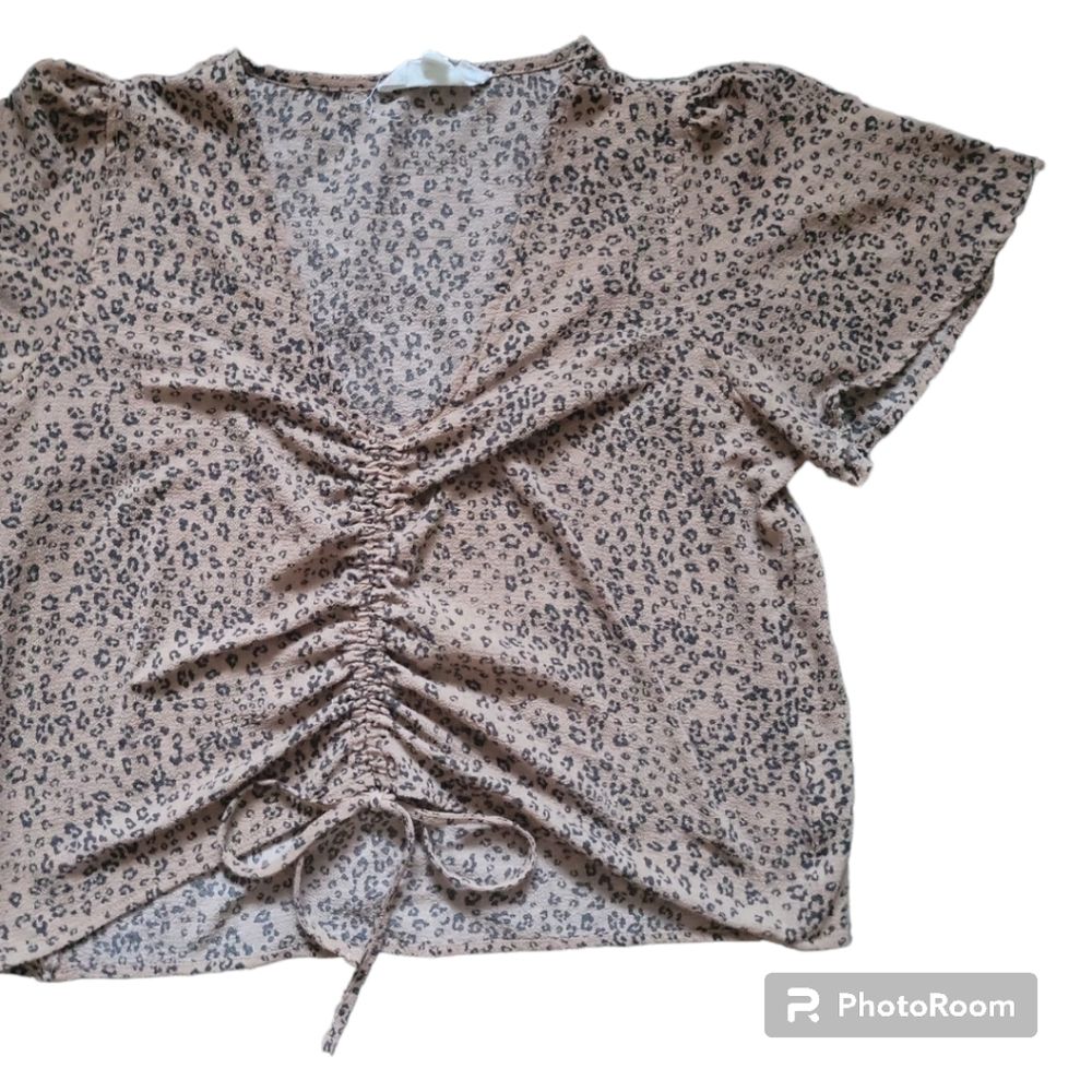 Hippie Rose Animal Print Top - M